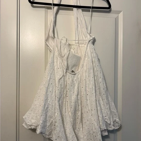 Zara White Backless Halter Dress - Picture 4 of 6